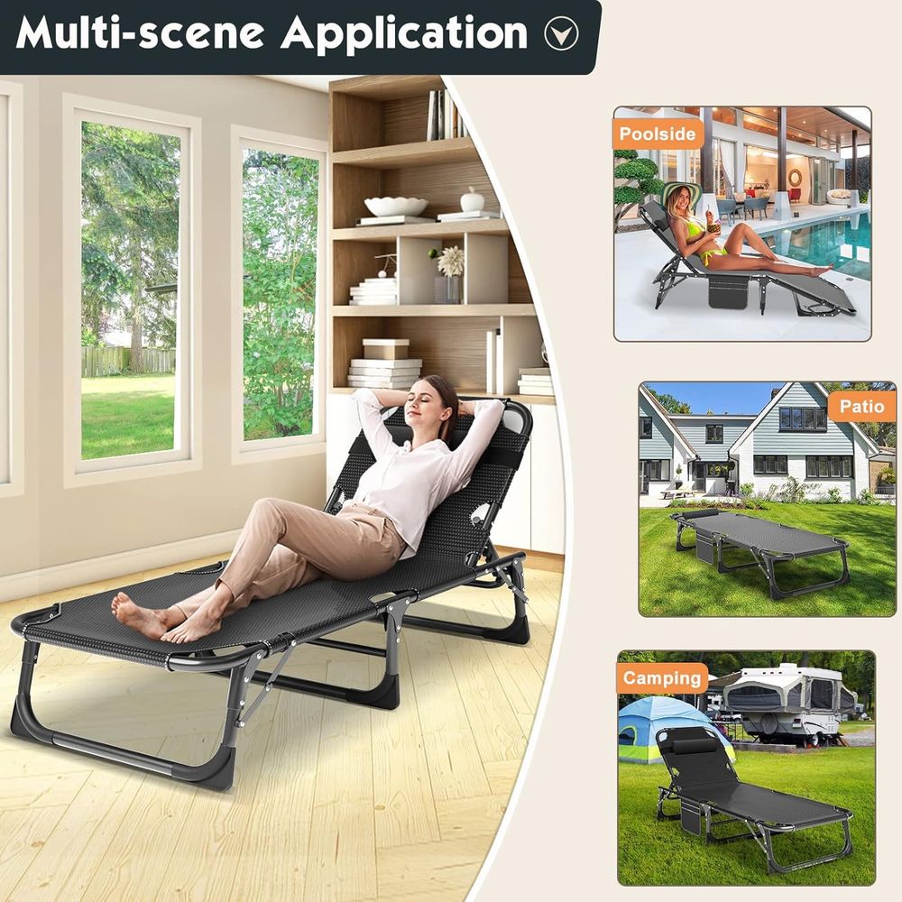 Folding Bed with Mattr, Portab - Camping Outdoor Or Indoor ulasan dan harga