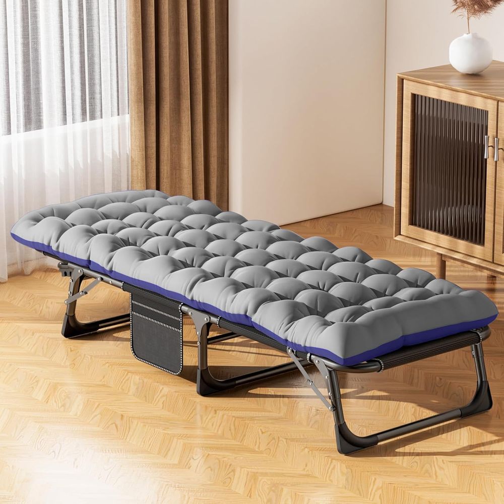 Folding Bed with Mattr, Portab - Camping Outdoor Or Indoor ulasan dan harga