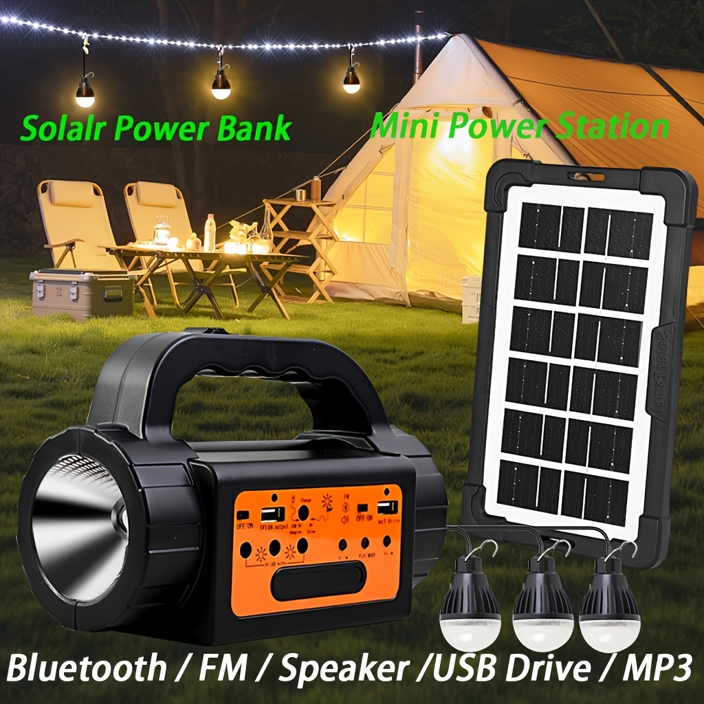 Solar Rechargeable Camping Lig - Portable Power Station ulasan dan harga