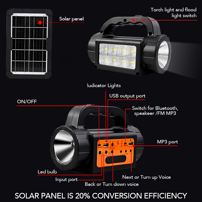 Solar Rechargeable Camping Lig - Portable Power Station ulasan dan harga