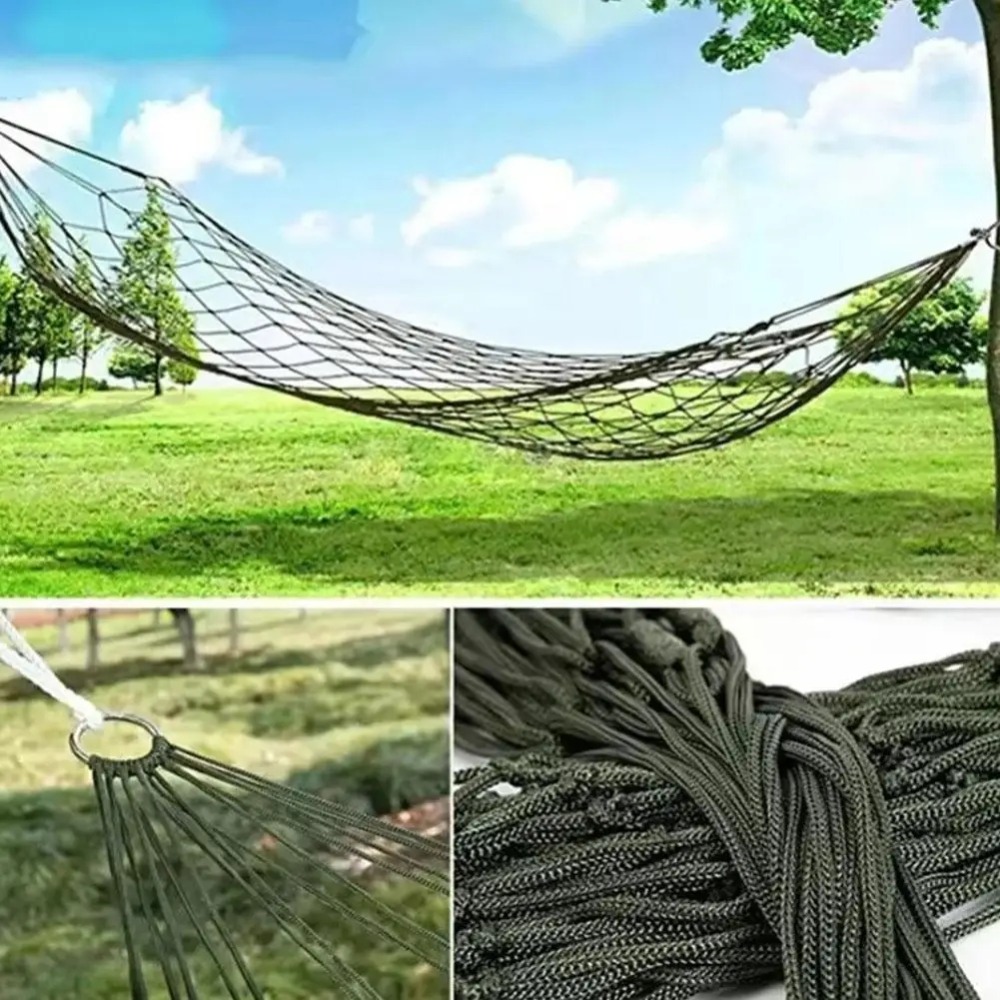Nylon Rope Meshy Hammock For O - Camping Hammock ulasan dan harga