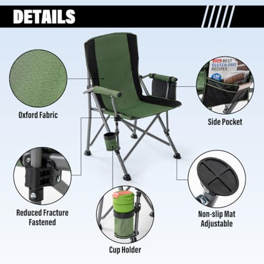 Camping Chair for Adults, Heav - Outdoor Camping Chairs ulasan dan harga
