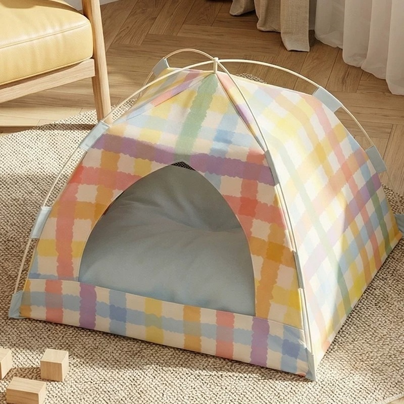 Portable Foldable Pet Tent Cat - Outdoor Camping Dog Bed ulasan dan harga