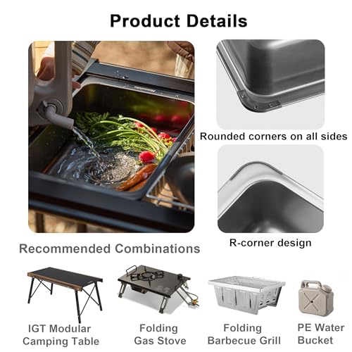 304 Stainless Steel Mini Sink  - Outdoor Camp ulasan dan harga