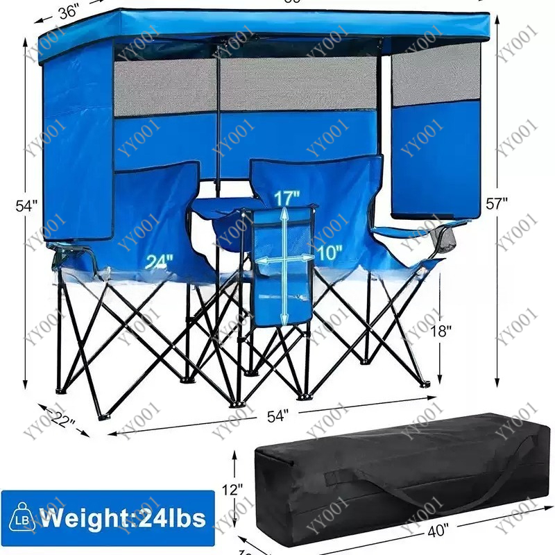 Portable Double Folding Campin - Outdoor Camping Chairs ulasan dan harga