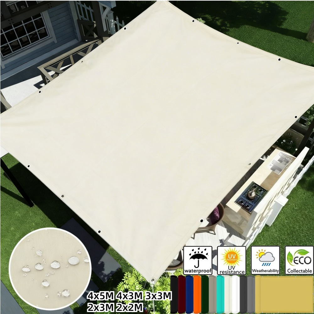 Waterproof Shade Sail with Gro - Outdoor Camping Canopy ulasan dan harga