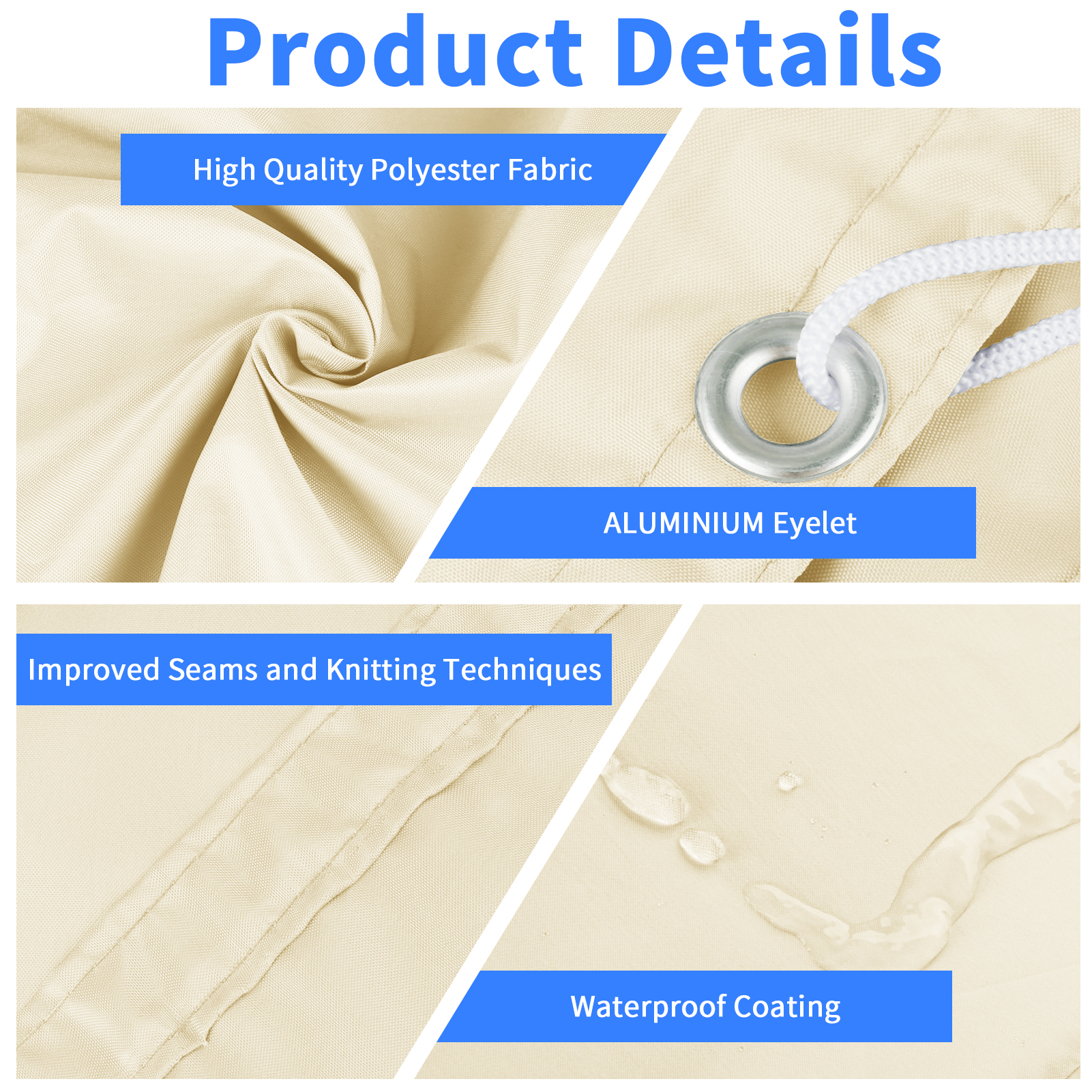 Waterproof Shade Sail with Gro - Outdoor Camping Canopy ulasan dan harga