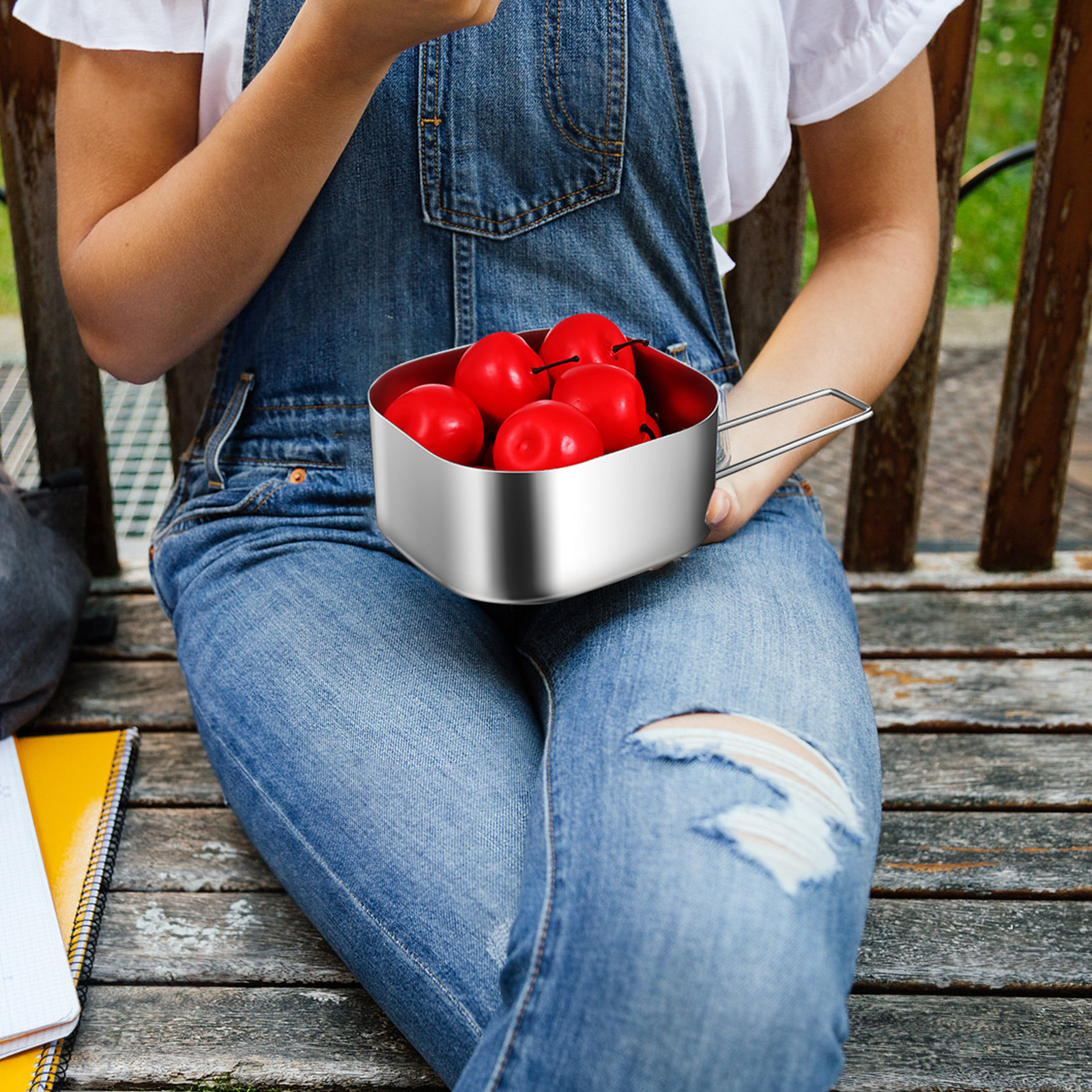 950Ml Aluminum Lunch Box Reusa - Outdoor Camping Storage Box ulasan dan harga