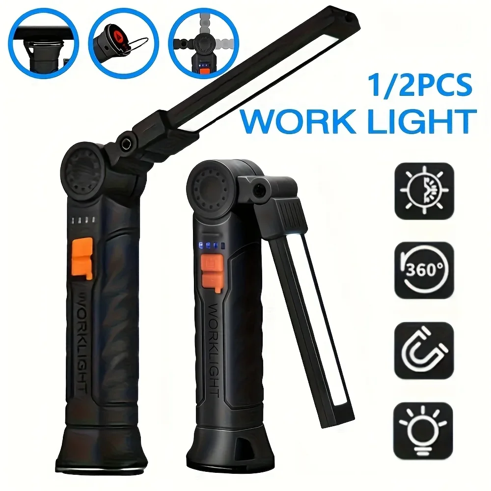 Portable COB LED Flashlight Re - Outdoor Camping Lampe ulasan dan harga