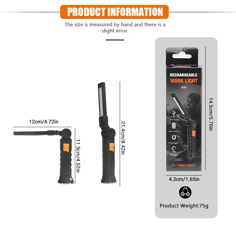 Portable COB LED Flashlight Re - Outdoor Camping Lampe ulasan dan harga