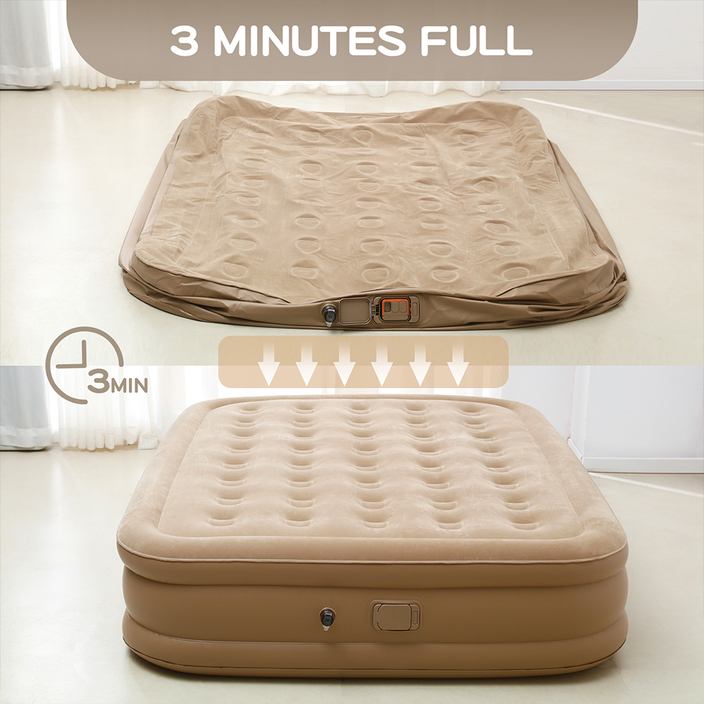 Air Mattress Built-in Pump Sel - Camping Outdoor Or Indoor ulasan dan harga