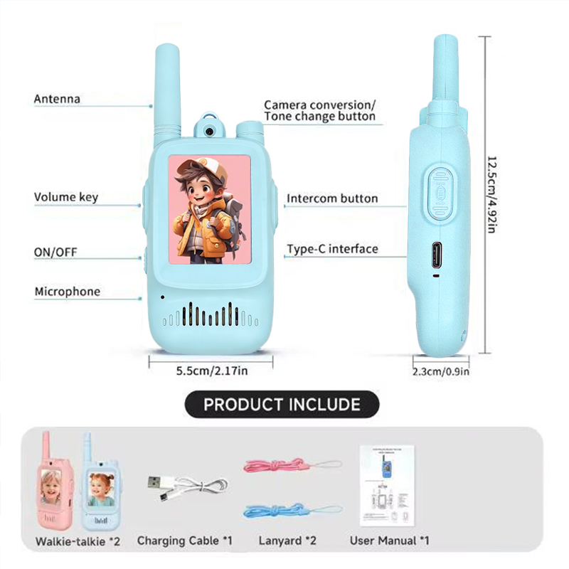 2pcs kids Video Walkie Talkie  - Outdoor Camping Videos ulasan dan harga