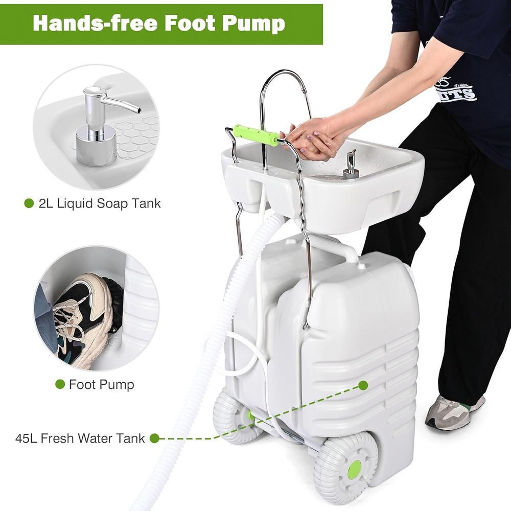 45L Portable Sink Hand Wash St - Outdoor Camp ulasan dan harga