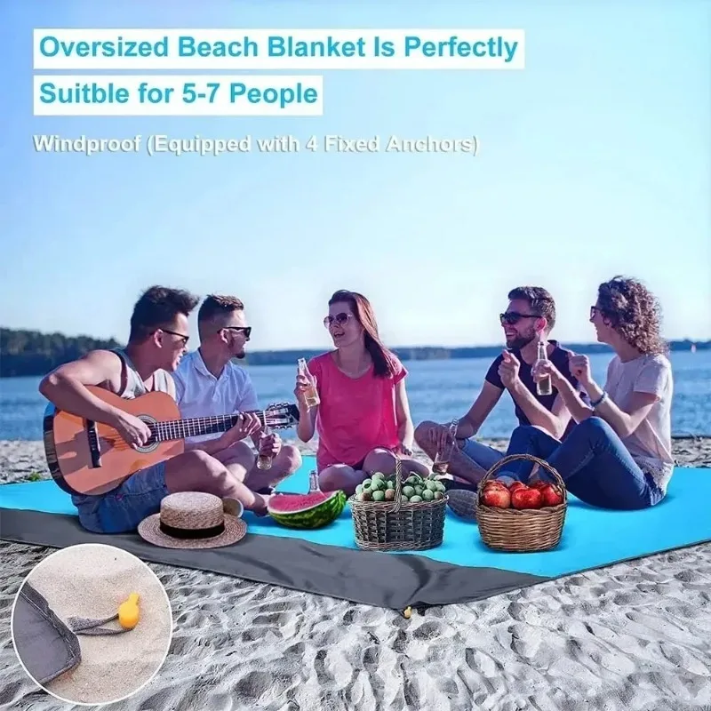 200*210cm Sandproof Beach Blan - Outdoor Camping Rug Waterproof ulasan dan harga