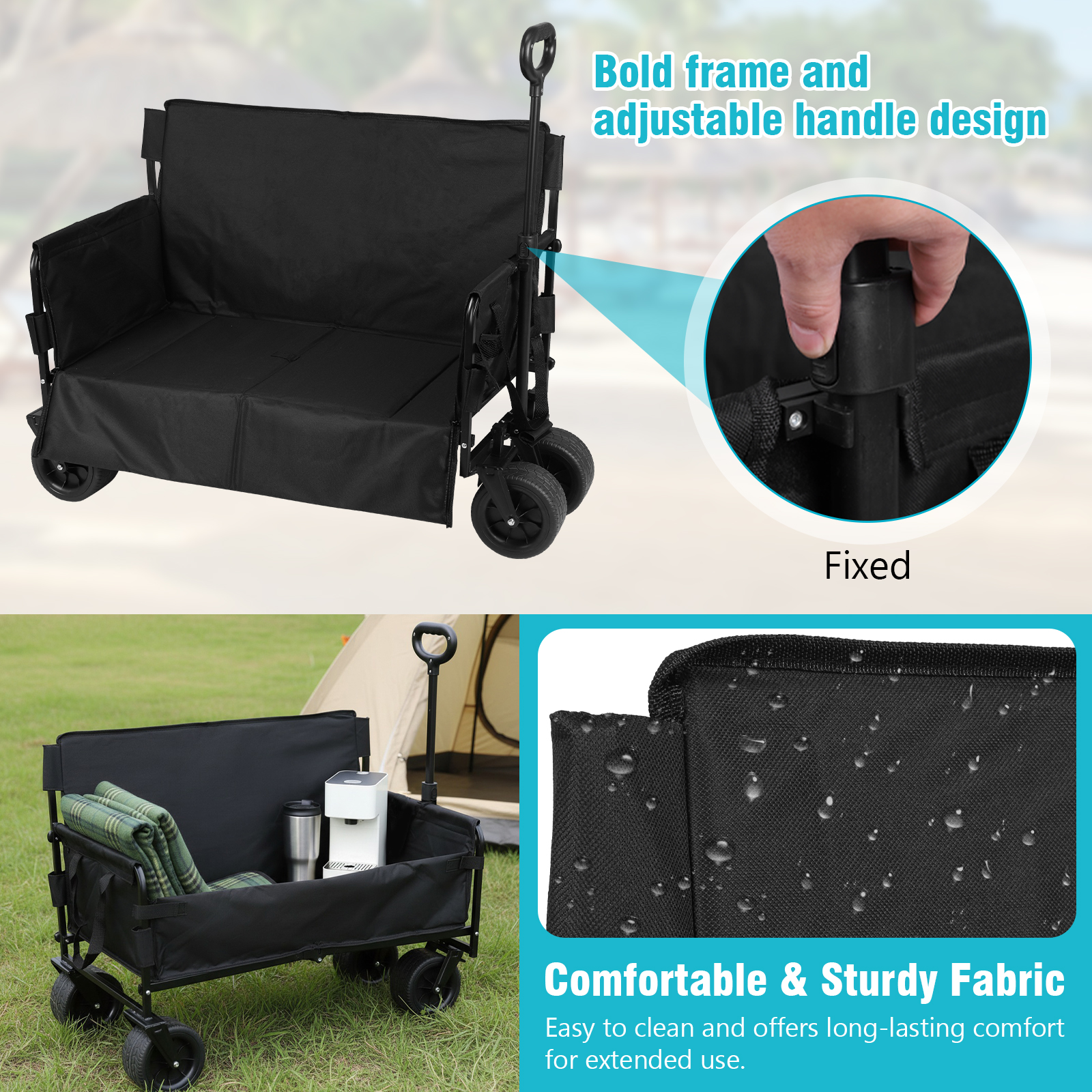 Large Capacity Collapsible Wag - Outdoor Camping Trolley ulasan dan harga