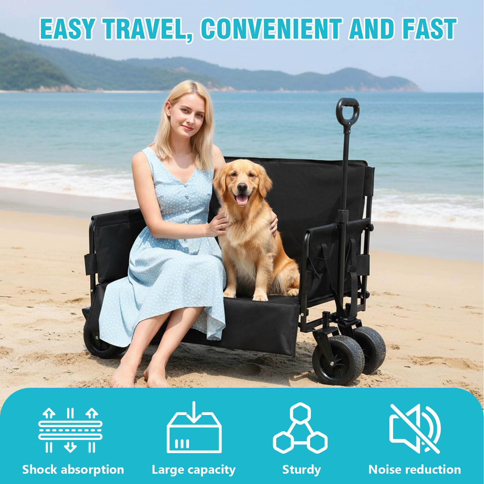 Large Capacity Collapsible Wag - Outdoor Camping Trolley ulasan dan harga